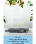 Beyaz Mumluk Şamdan 3 Adet Tealight Uyumlu Üçlü Mini Çizgili Çiçekli Model